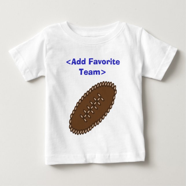 T-shirt Pour Bébé Le football customisé avec votre équipe (Devant)