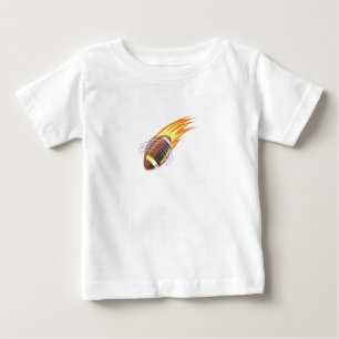 T-shirt Pour Bébé Le Football Flamboyant -
