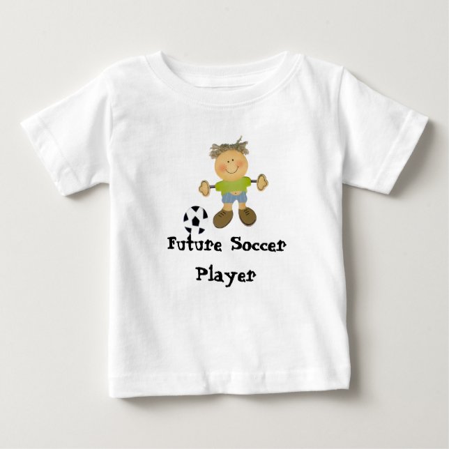 T-shirt Pour Bébé le football, futur footballeur (Devant)