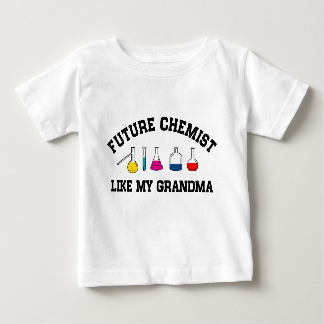 T-shirt Pour Bébé Le futur chimiste aiment ma grand-maman (Devant)