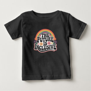 T-shirt Pour Bébé Le Futur est Drapeau Arc-en-ciel LGBTQ Inclusif Ga