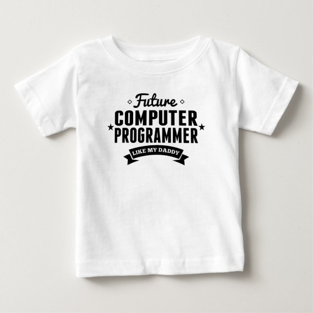 T-shirt Pour Bébé Le futur informaticien aiment mon papa (Devant)