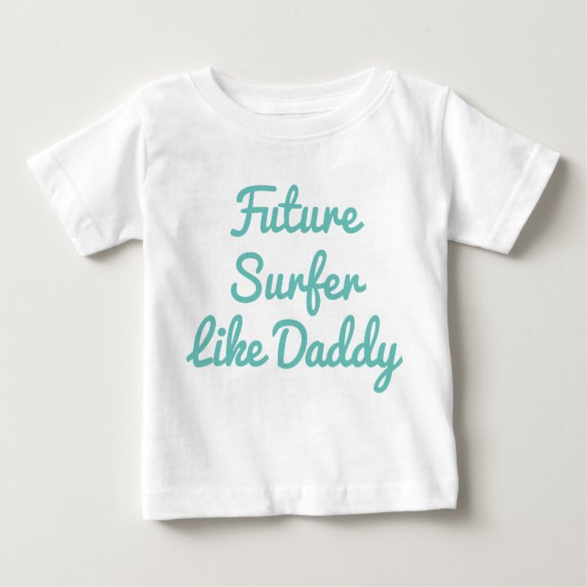 T-shirt Pour Bébé Le futur surfeur comme papa (Devant)