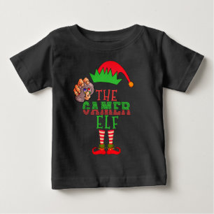 T-shirt Pour Bébé Le Gamer Elf Noël Famille Pyjama Assorti