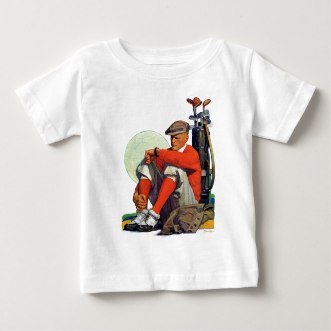 T-shirt Pour Bébé Le golfeur a continué l'attente (Devant)
