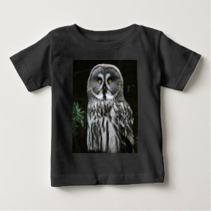 T-shirt Pour Bébé Le grand hibou gris peut