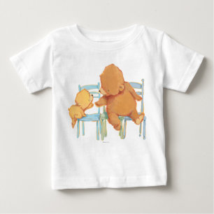 T-shirt Pour Bébé Le grand ours Brown aide peu ours jaune