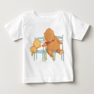 T-shirt Pour Bébé Le grand ours Brown aide peu ours jaune
