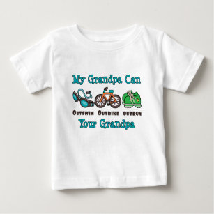 T-shirt Pour Bébé Le grand-papa Outswim le bébé de triathlon dépassé