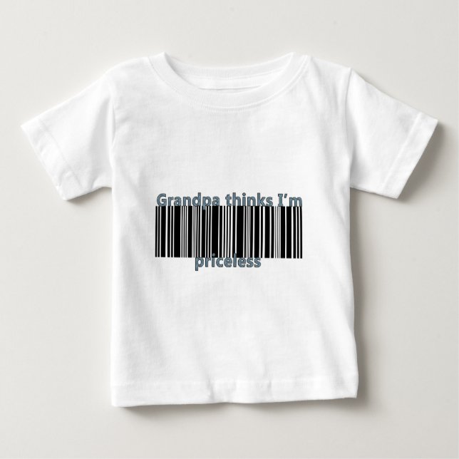 T-shirt Pour Bébé Le grand-papa pense que je suis inestimable (Devant)