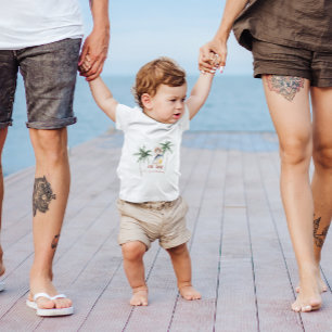 T-shirt Pour Bébé Le grand   Retro Surf d'été 1er anniversaire