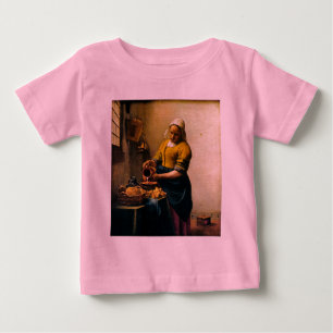 T-shirt Pour Bébé Le grand serviteur de Vermeer pourrissant du lait