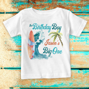 T-shirt Pour Bébé Le grand surf rétro anniversaire assorti