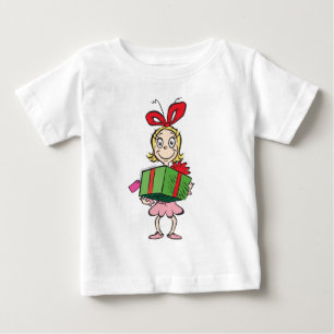 T-shirt Pour Bébé Le Grinch   Cindy-Lou Who - Tenant un cadeau