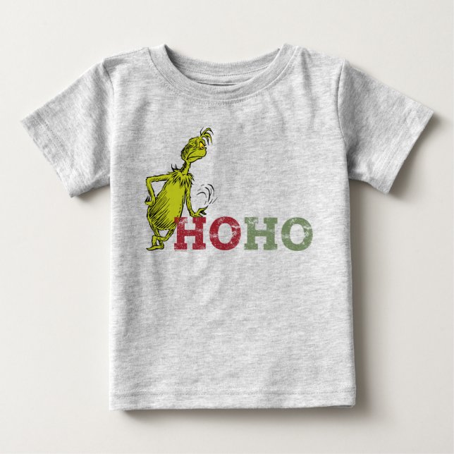 T-shirt Pour Bébé Le Grinch | Ho Ho Ho (Devant)