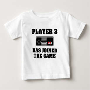 T-shirt Pour Bébé Le joueur 3 a joint chemise drôle de bébé de jeu