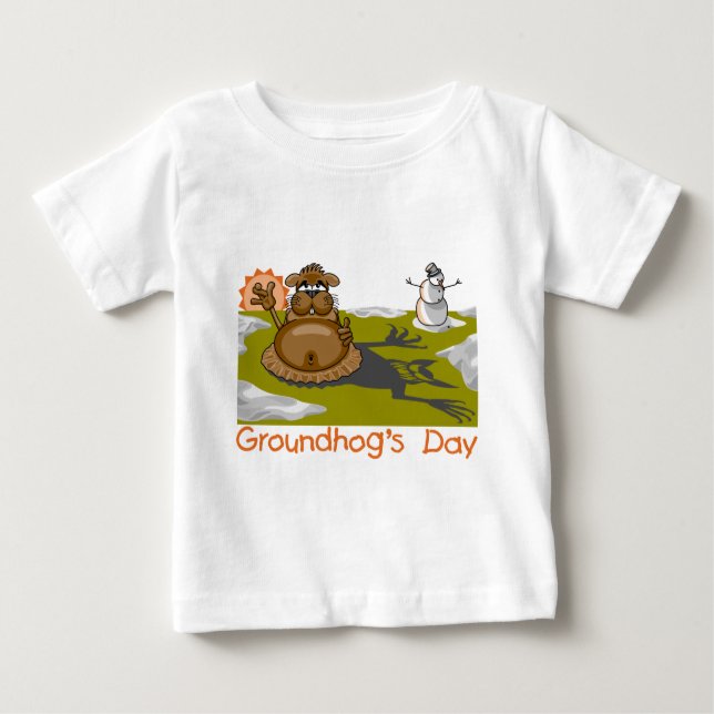 T-shirt Pour Bébé Le jour de Groundhog (Devant)