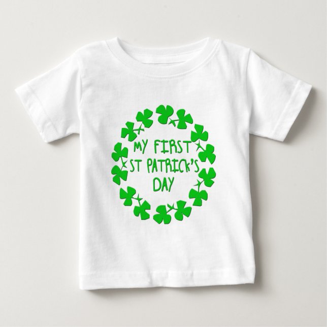 T-shirt Pour Bébé Le jour de mon premier St Patrick (Devant)
