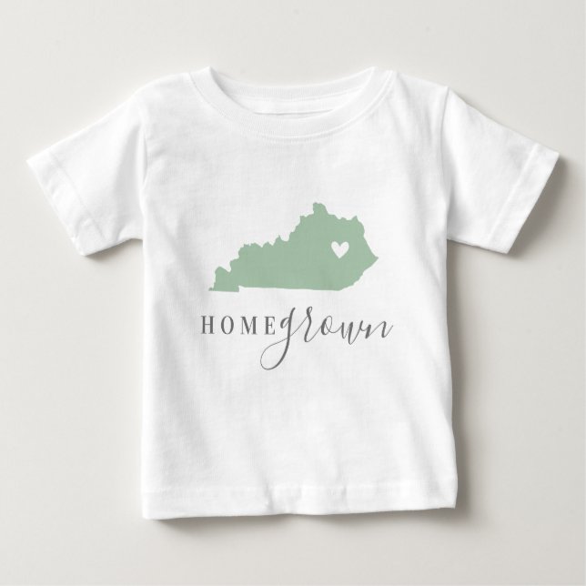 T-shirt Pour Bébé Le Kentucky Home Cultive | Carte d'état des couleu (Devant)