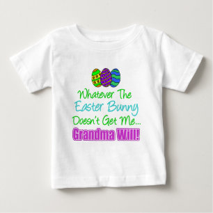 T-shirt Pour Bébé Le lapin de Pâques ne fait pas grand-maman va le