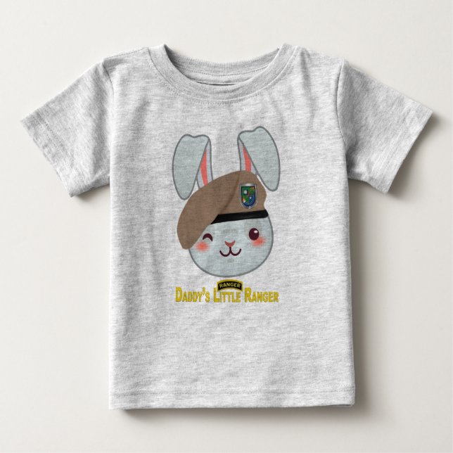 T-shirt Pour Bébé "Le lapin du petit Ranger de papa" (Devant)