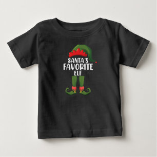 T-shirt Pour Bébé Le lutin préféré du Père Noël, famille assortie de