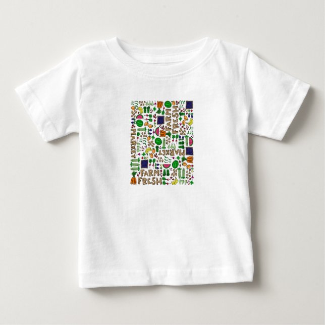 T-shirt Pour Bébé Le marché agricole Medley (Devant)