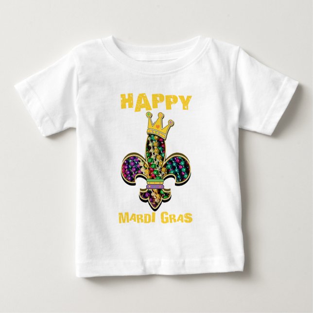 T-shirt Pour Bébé Le mardi gras Fleur célèbre (Devant)