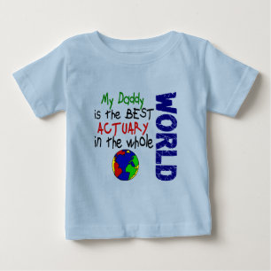 T-shirt Pour Bébé Le meilleur actuaire en monde (papa)