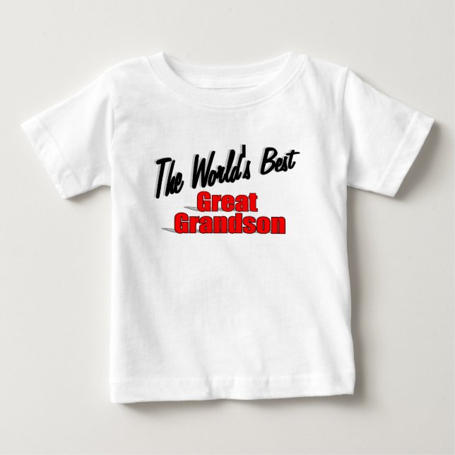 T-shirt Pour Bébé Le meilleur arrière-petit-fils du monde (Devant)
