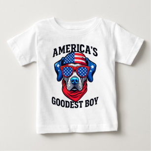 T-shirt Pour Bébé Le meilleur garçon d'Amérique chien