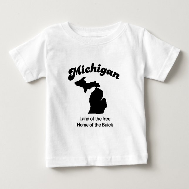 T-shirt Pour Bébé Le Michigan - terre de la maison libre de Buick (Devant)