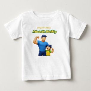 T-shirt Pour Bébé Le Mini Copain Musclé de Papa 