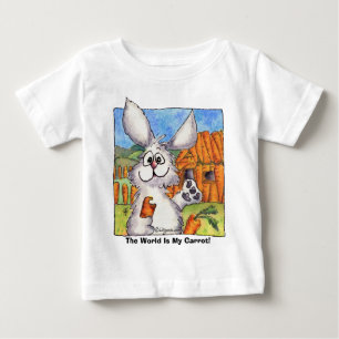 T-shirt Pour Bébé Le Monde Est Ma Carotte !