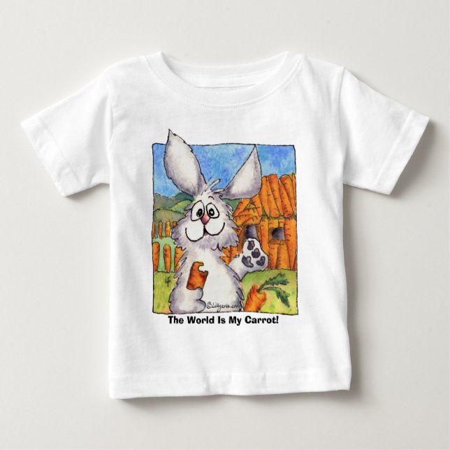 T-shirt Pour Bébé Le Monde Est Ma Carotte ! (Devant)