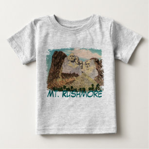 T-shirt Pour Bébé Le mont Rushmore a peint la chemise de bébé