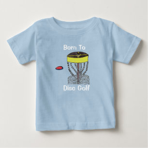 T-shirt Pour Bébé Le né au T-shirt de bébé de golf de disque