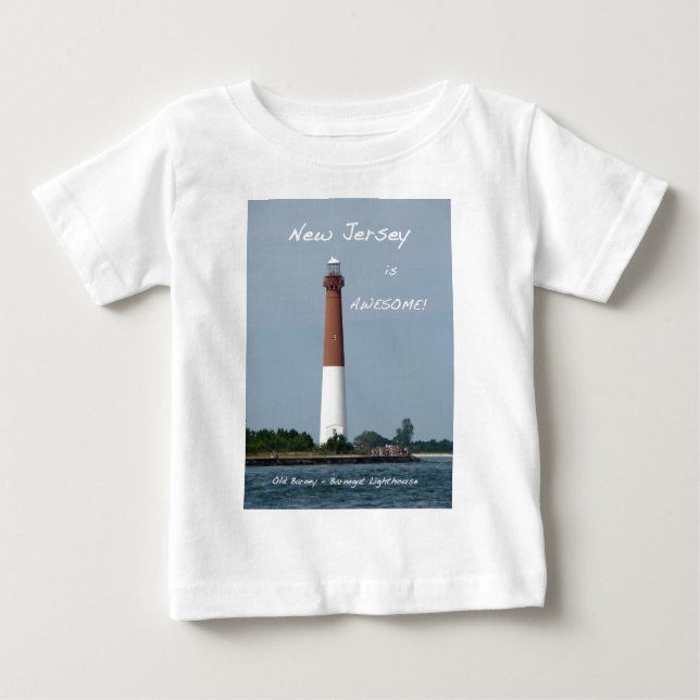 T-shirt Pour Bébé Le New Jersey est génial - Phare de Barnegat (Devant)
