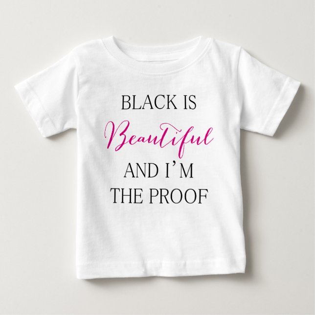 T-shirt Pour Bébé Le noir est beau (Devant)