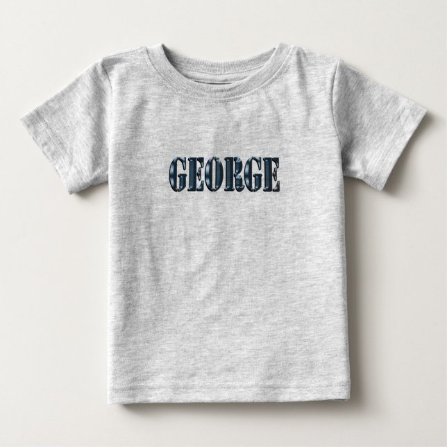 T-shirt Pour Bébé "Le nom de George de la dimension bleue" (Devant)