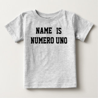 T-shirt Pour Bébé Le Nom Personnalisé Est Numero Uno