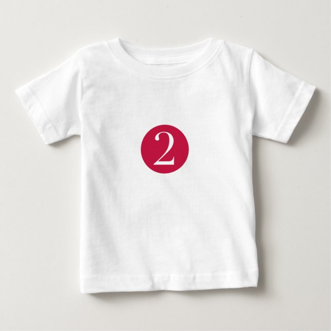 T-shirt Pour Bébé Le numéro deux (Devant)