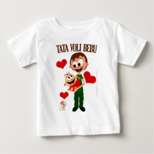 T-shirt Pour Bébé Le papa aime le bébé - T-shirt de bébé
