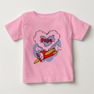 T-shirt Pour Bébé Le papa d'amour badine l'avion