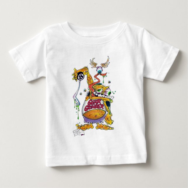 T-shirt Pour Bébé Le papa d'entrave présente la broyeur 9000 de (Devant)