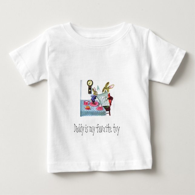T-shirt Pour Bébé Le papa est mon jouet préféré (Devant)