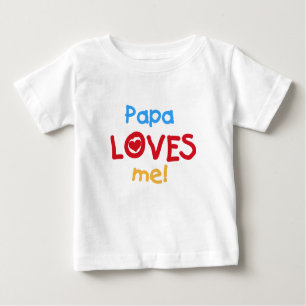 T-shirt Pour Bébé Le papa m'aime