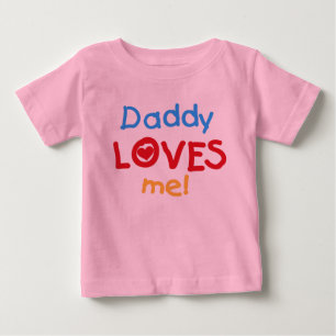T-shirt Pour Bébé Le papa m'aime
