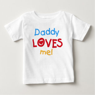 T-shirt Pour Bébé Le papa m'aime pièce en t de ruche d'enfant en bas