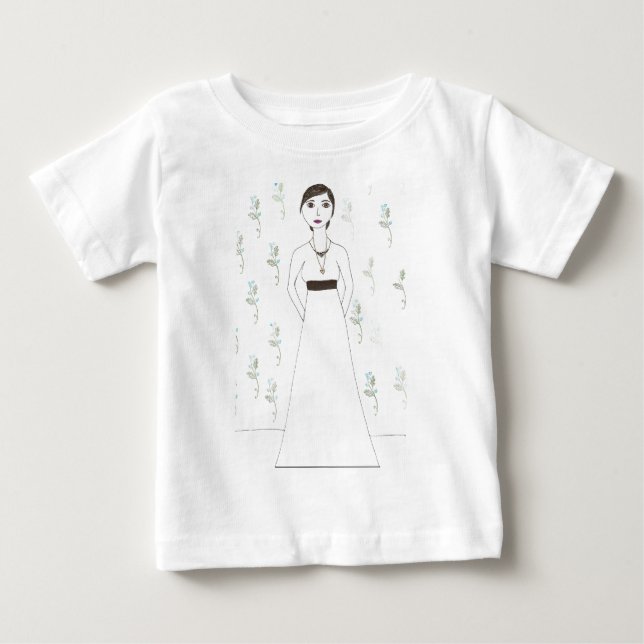 T-shirt Pour Bébé Le papier peint de Jane Austen (Devant)